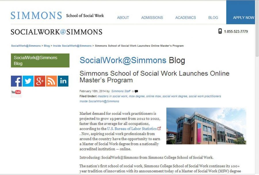 Earn your social work masters online: SocialWork@Simmons launched