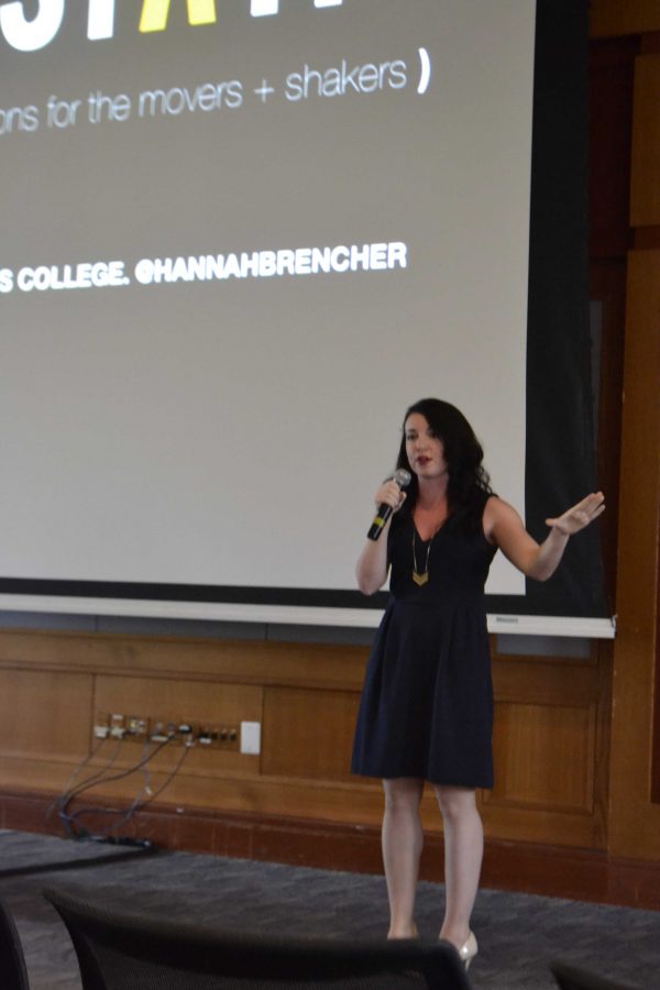 Hannah Brencher at the 2014 Student Leadership Training at Simmons College