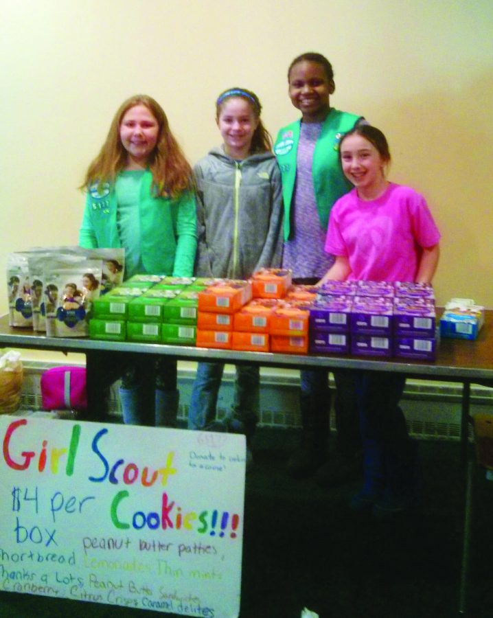 needham girl scouts selling cookies