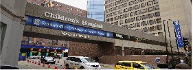 Entrance to Boston Childrens Hospital