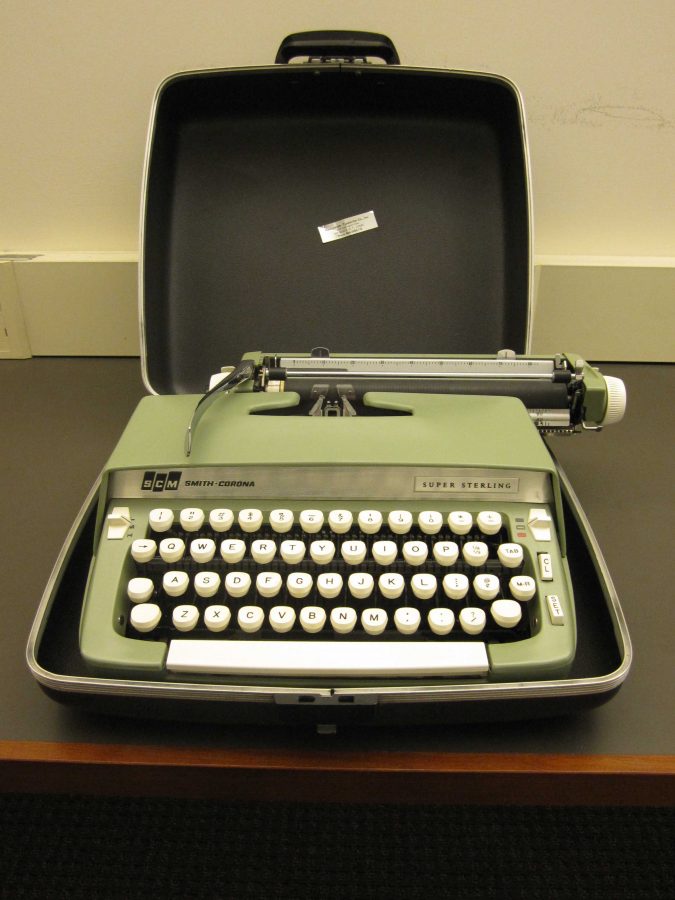 A typewriter in Beatley Librarys new Makerspace