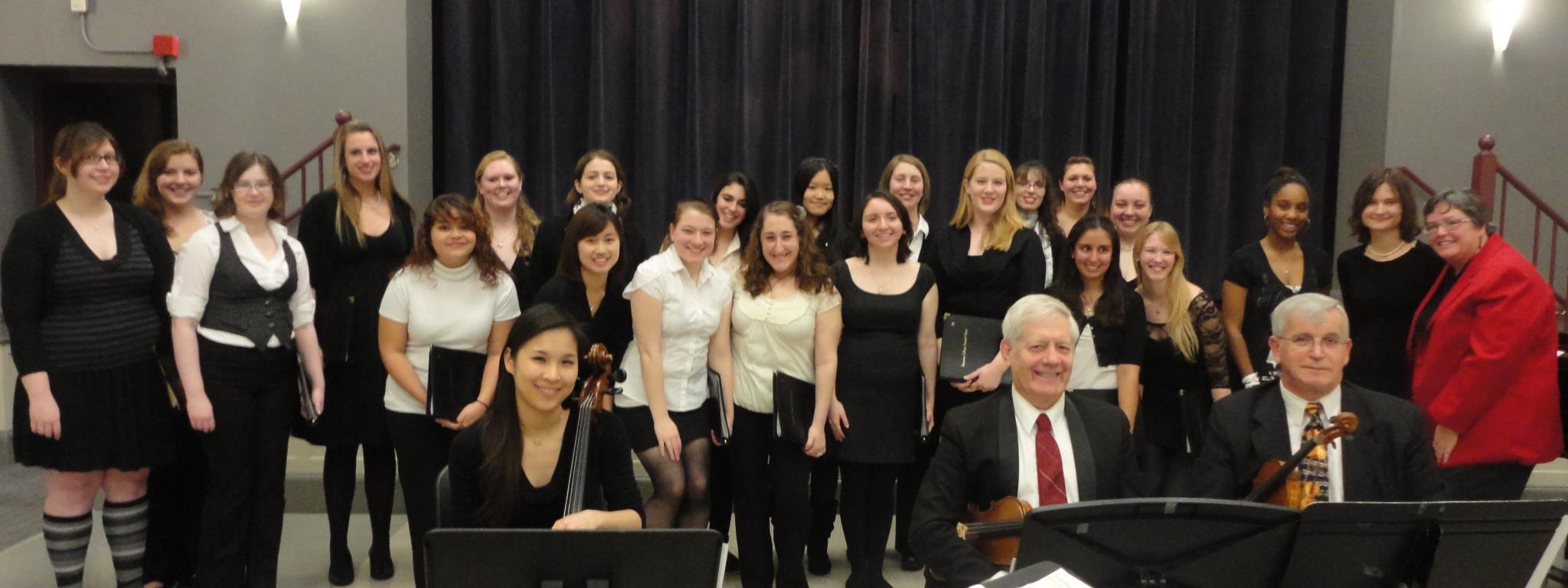 The full choir ready to perform