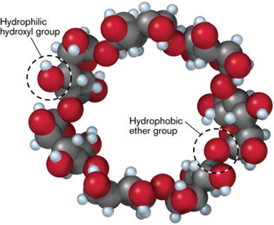 The molecular structure of cyclodextrin
Photo: Khan Research Group