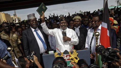 Kenyan opposition leader Raila Odinga inaugurates himself as the “people’s president”