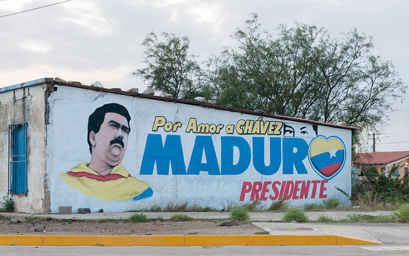 A 2013 campaign ad for current President of Venezuela  Nicolás Maduro. 