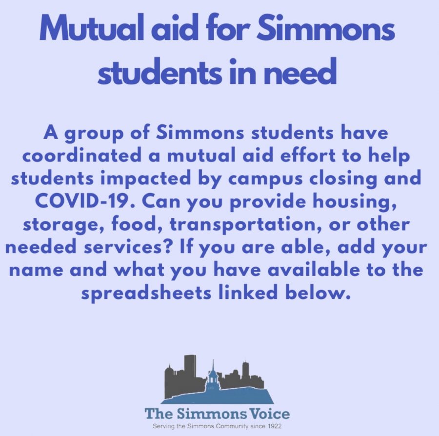 Mutual aid for Simmons students