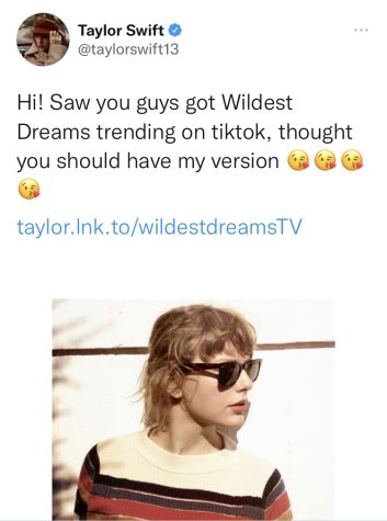 Taylor Swifts tweet announcing the release of Wildest Dreams (Taylors Version)